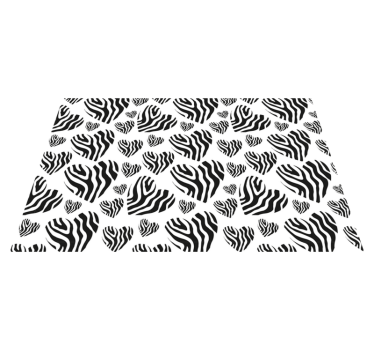 Zebra szív minta tányéralátétek struktúra - TenStickers