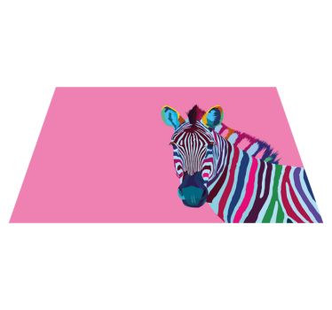 Pop art zebra nyomtatott alátétek - TenStickers