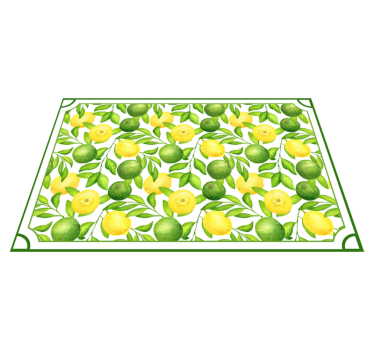 Mantel citrom és lime keret citrus asztali szőnyeg - TenStickers