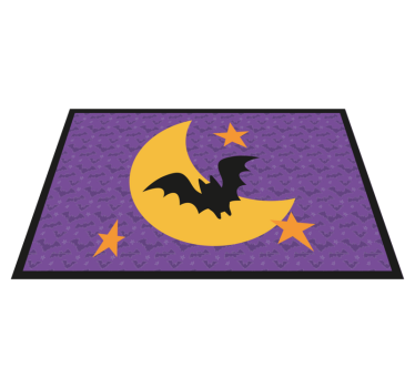 Hold csillagok és egy denevér halloween asztali szőnyeg - TenStickers