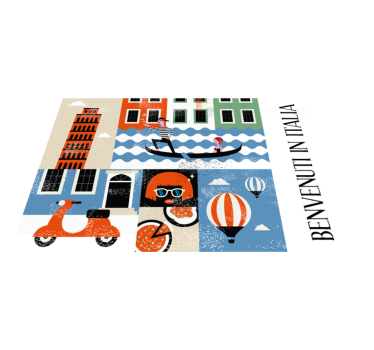 Élénk olasz táj - tányéralátétek eredeti - TenStickers
