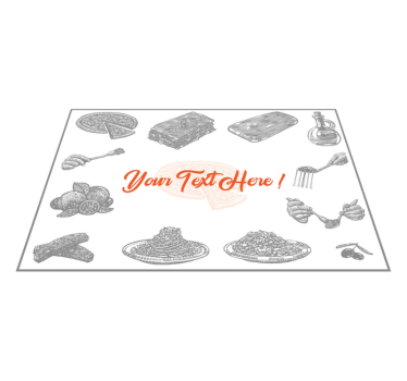 Eredeti tányéralátétek étkezési illusztráció stílusban - TenStickers
