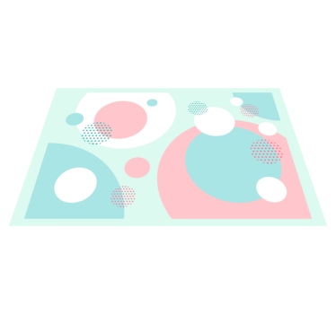 Modern tányéralátétek geometrikus színblokkokkal - TenStickers