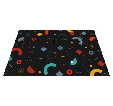 Geometrikus színes mintás tányéralátétek modern - TenStickers