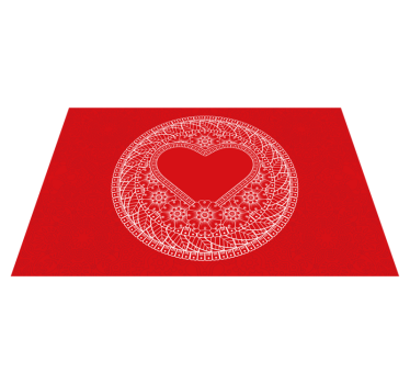 Szív mandala eredeti bakelitlemezek - TenStickers