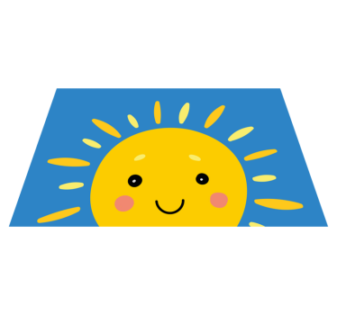 Mosolygó nap arca tányéralátétek gyermekeknek - TenStickers