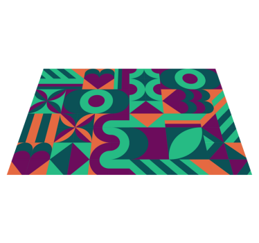 Színes geometriai mintával modern vinil teríték - TenStickers
