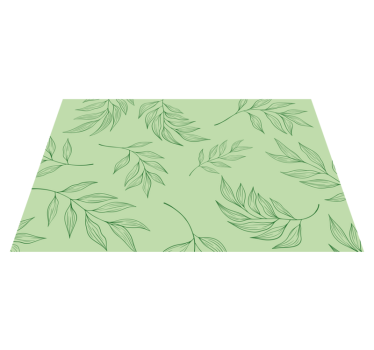 Zöld virágos háttér étterem vinyl placemats - TenStickers