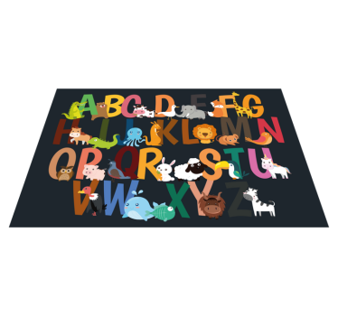 Ábécé Állatkarakterek tányéralátétek gyermekeknek - TenStickers