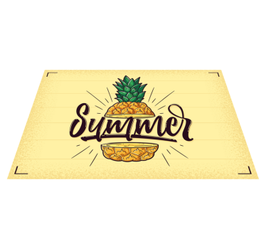 Nyári ananász grafika - tányéralátétek idézetek - TenStickers