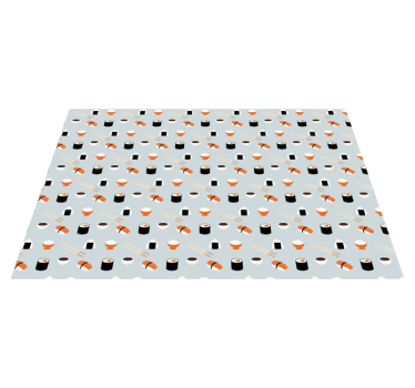Sushi mintázat művészet tányéralátétek eredeti - TenStickers