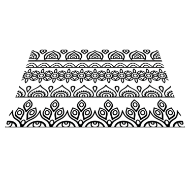 Fekete-fehér mandala elegáns asztali matracok - TenStickers