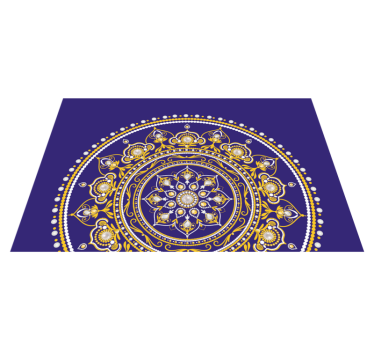 Lila és arany indiai mintás elegáns asztali matracok - TenStickers