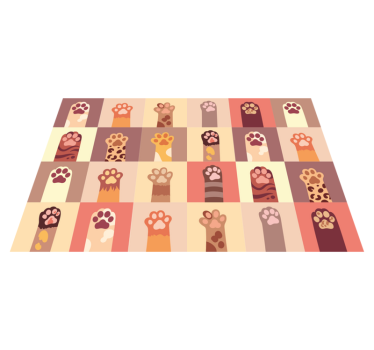 Paw print motif tányéralátétek eredeti - TenStickers