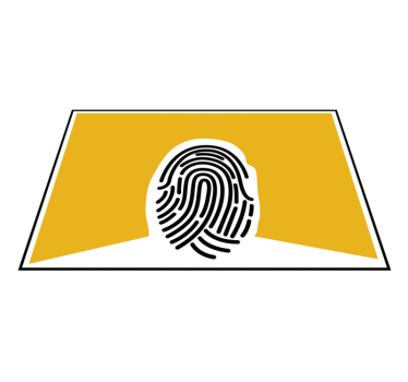 Eredeti tányéralátétek stilizált ujjlenyomat grafikával - TenStickers