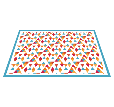 Gyémánt alakú geometriai művészet eredeti vinil teríték - TenStickers
