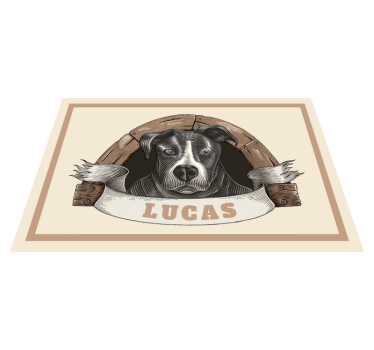 Eredeti tányéralátétek kutyaportré illusztrációval - TenStickers