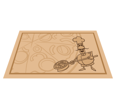 Pizza tartó chef tányéralátétek gyermekeknek - TenStickers