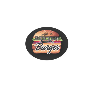 Az élet jobb egy hamburger étterem vinil terítékével - TenStickers