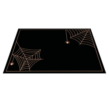 Klasszikus pókháló a fekete háttér halloween asztali szőnyeg - TenStickers