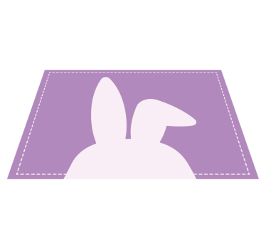 Aranyos nyuszi fülek gyerekek asztal szőnyeg - TenStickers