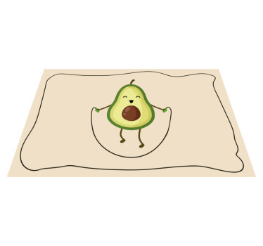 Vicces avokádó kötelet ugró gyerekasztal - TenStickers