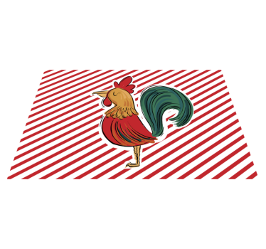 Csíkos kakas eredeti tányéralátétek - TenStickers