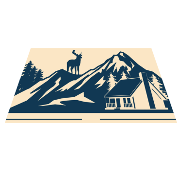Eredeti tányéralátétek grand mountain tájjal - TenStickers