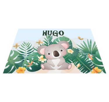 Aranyos koala fiú nevű gyerek asztali szőnyeg - TenStickers