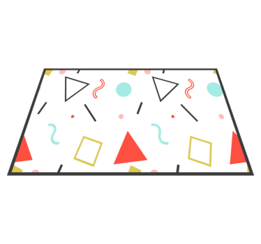 Vicces geometriai formák eredeti vinil alátétek - TenStickers