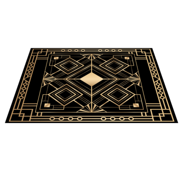 Modern art fekete és arany deco elegáns asztali alátétek - TenStickers