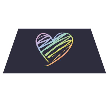 Színes szív alakú tányéralátétek eredeti - TenStickers