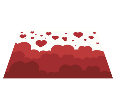 Szívfelhő minta tányéralátétek eredeti - TenStickers