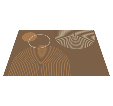Meleg geometriai ívek modern vinil alátétek - TenStickers