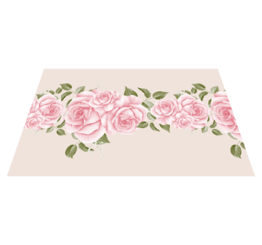 Vintage rózsaszín rózsa mintás elegáns asztali alátétek - TenStickers