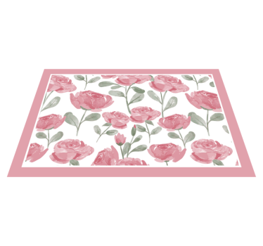 Természetes vintage rózsa mintás elegáns asztali alátétek - TenStickers