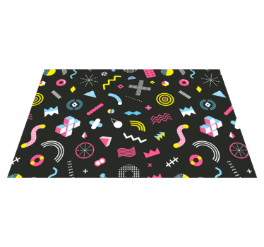 Vibráló geometrikus elemei - tányéralátétek eredeti - TenStickers