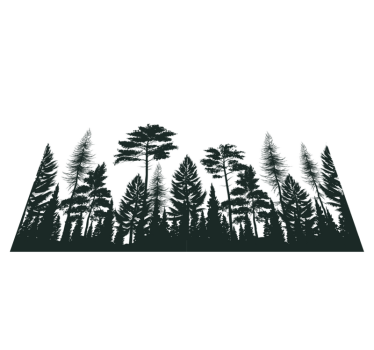 Silhouette erdei minta tányéralátétek struktúra - TenStickers