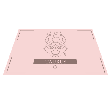 Taurus rózsaszín kártya állatöv jel design otthoni vinil alátétek - TenStickers