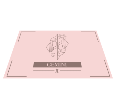 Gemini rózsaszín kártya állatöv jel design otthoni vinil alátétek - TenStickers