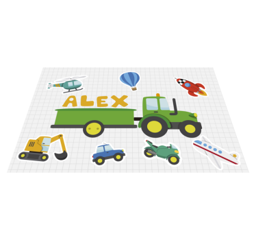 Tányéralátétek névvel másik karikatúra szállításMásik karikatúra  - TenStickers