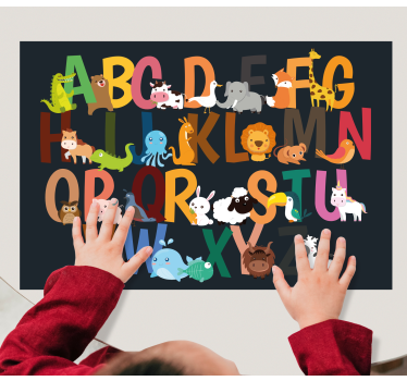 Ábécé Állatkarakterek tányéralátétek gyermekeknek - TenStickers