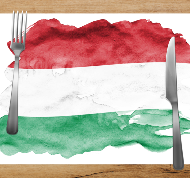 Akvarell magyar zászló modern bakelitlemezek - TenStickers