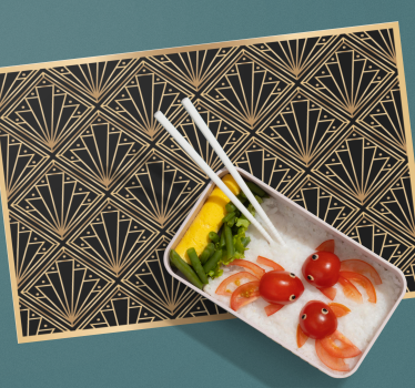 Arany és fekete deco elegáns asztali alátétek - TenStickers