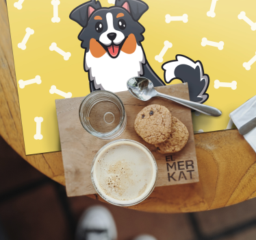 Aranyos kutya karakter tányéralátétek gyermekeknek - TenStickers