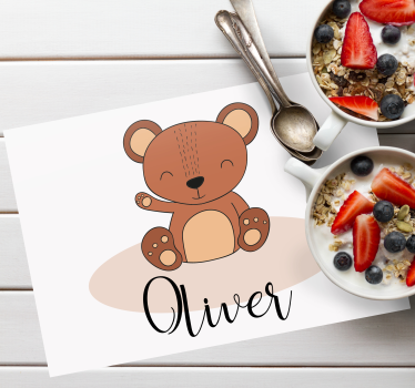 Aranyos medve tányéralátétek gyermekeknek - TenStickers