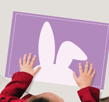Aranyos nyuszi fülek gyerekek asztal szőnyeg - TenStickers