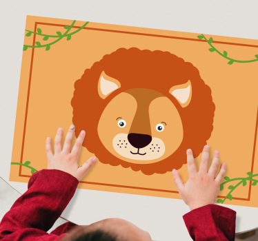 Aranyos oroszlánfej tányéralátétek gyermekeknek - TenStickers