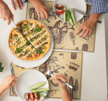 Bikát lovagló cowboy gyermekek vinyl placemats - TenStickers