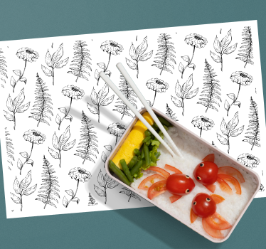 Botanikai nyomat tányéralátétek struktúra - TenStickers